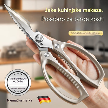 🔥Novo poboljšanje🍖 Višenamjenske kuhinjske škare visokih performansi – ergonomska protuklizna ručka za sigurno i udobno držanje. ✂️👨‍🍳