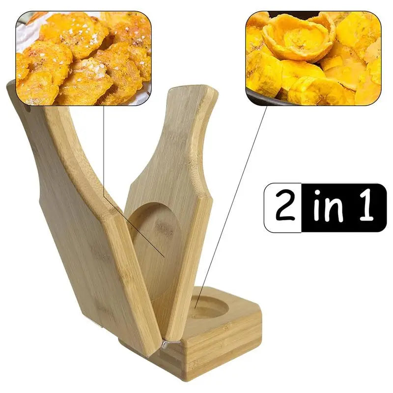 🍌 Drevený lis 2 v 1 na toasty a plantainy