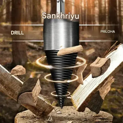🔥【32 mm vrták na štiepanie dreva + 3 typy stopiek】⚙️ Elektrický vrták na štiepanie dreva z vystuženej ocele – výkonný, efektívny a bez námahy.