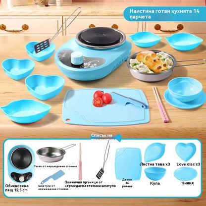 🔥 50% ОТСТЪПКА! 🎁 👩‍🍳Комплект за готвене за мини кухня – Истинско готварско изживяване за малките готвачи! 🎉 Развива креативност и умения в кухнята за деца!🍳