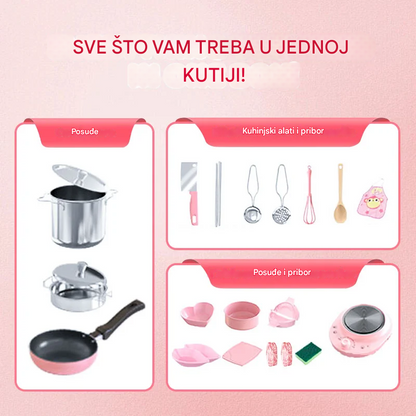 🎁【Najlepší darček pre deti - 50% popusta】🍳 Dječja mini kuhinja za igru – sigurna i edukativna igračka za kreativno učenje i beskrajnu igru kuhanja
