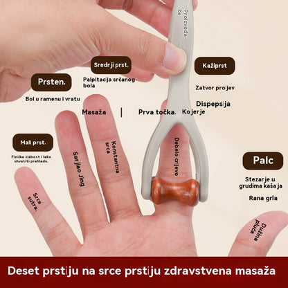 🌿 Masažer za prste od punog drva: Valjci od prirodnog drva pomažu u deblokiranju meridijana zglobova i ublažavanju umora ruku. 🌿