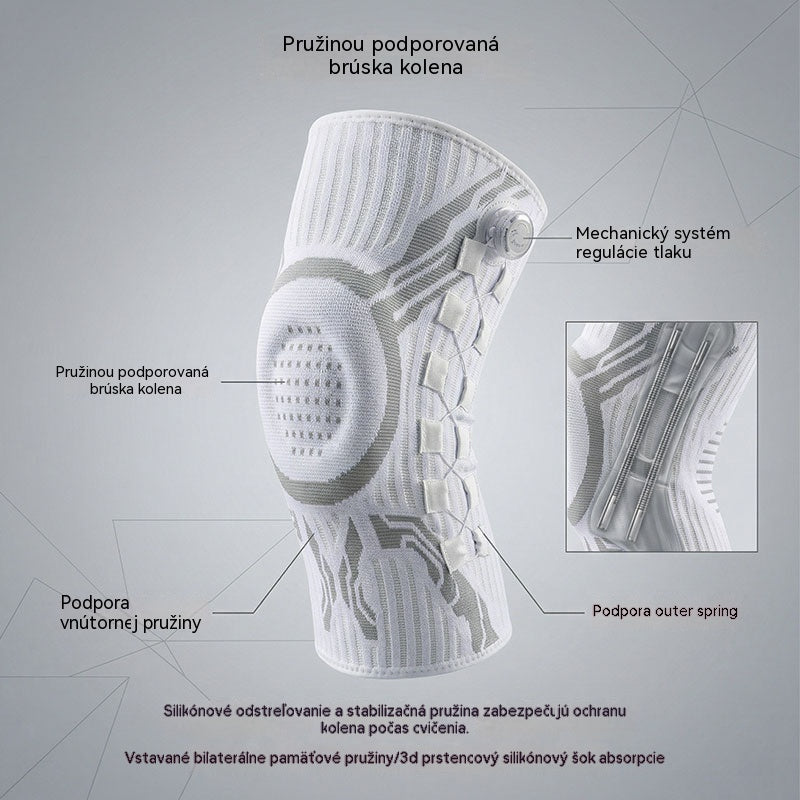 🥇【50% zľava】🦵🦵Silikónová kompresná športová kolenná ortéza s pružinovou oporou tlmiacou nárazy na beh a fitness vonku