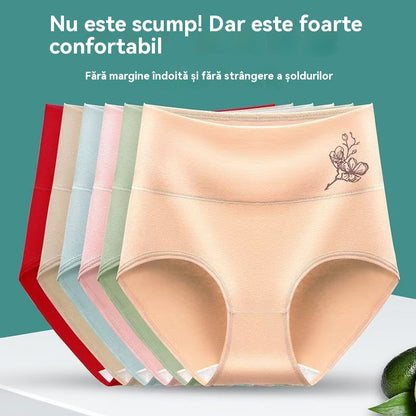 💖Último día: 50 % de descuento - 【Compra 3 y llévate 3 gratis】 Braguitas de algodón puro con cintura alta y realce de cadera, tallas grandes [40-100 kg]