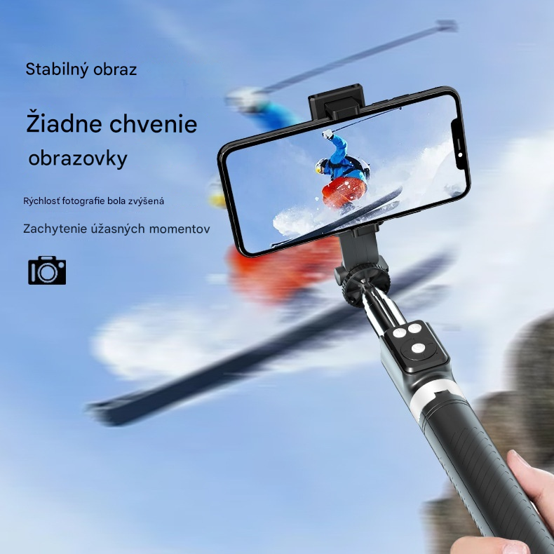📷💡【1,7M】6-v-1 multifunkčný stojan na selfie – selfie tyč, statív a LED svetlo pre profesionálne zábery kdekoľvek, skladací a ľahký dizajn