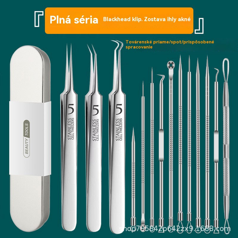 💓【Kúp 1 a získaj 1 zadarmo】Najpredávanejšia💥Sada pinziet na čierne bodky lekárskej kvality - Rôzne hroty pre presné odstránenie akné, milíí a čiernych bodiek. (2 položky)
