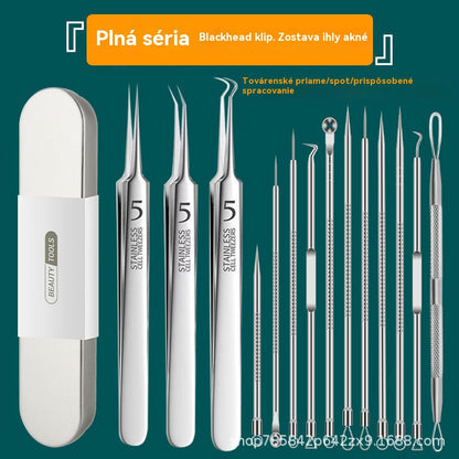💓【Kúp 1 a získaj 1 zadarmo】Najpredávanejšia💥Sada pinziet na čierne bodky lekárskej kvality - Rôzne hroty pre presné odstránenie akné, milíí a čiernych bodiek. (2 položky)