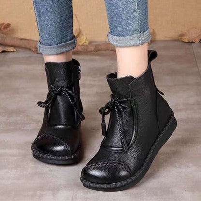 👢✨【35-40】Botas retro de cuero suave para mujer – ¡Comodidad y elegancia para el uso diario!