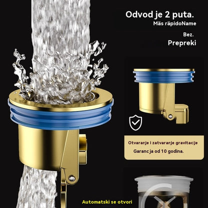 🔥Kupi 1, dobi 1 gratis🔥【Jedan samo 12 eura.】🚿 Univerzalni mesingani podni sifon s antimikrobnom i dezodorirajućom jezgrom. Blokira insekte i sprječava povratni protok zraka (2 komada)✨