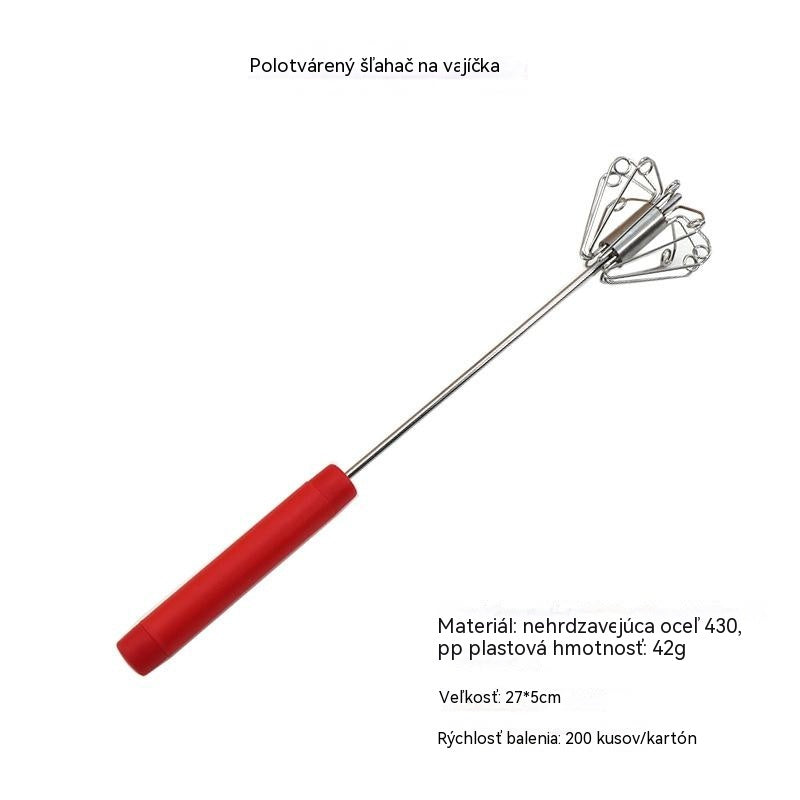 🥳Kúpte 1, získajte 1 zadarmo🥳🥚Poloautomatická manuálna metlička na vajcia: stlačte a roztočte – nie je potrebná elektrina. ✨🧁【2 položky】