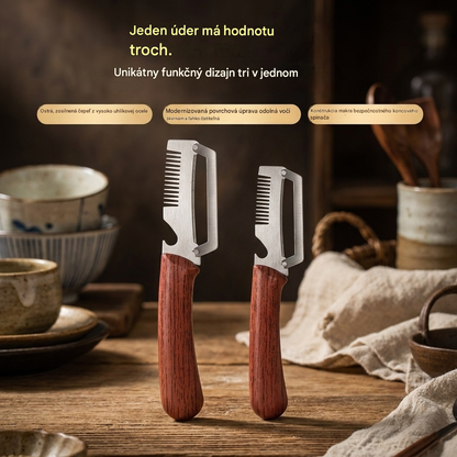✅Kúpte 1 a získajte 1 zadarmo🧅🔪 Multifunkčná kuchynská škrabka 3 v 1: Šúpe, seká a otvára fľaše! 🔥【2 položky】