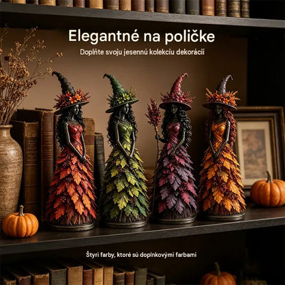 🧙‍♀️Figúrka začarovanej jesennej čarodejnice - elegantná čarodejnica ako originálna dekorácia na stôl, poličku alebo krb