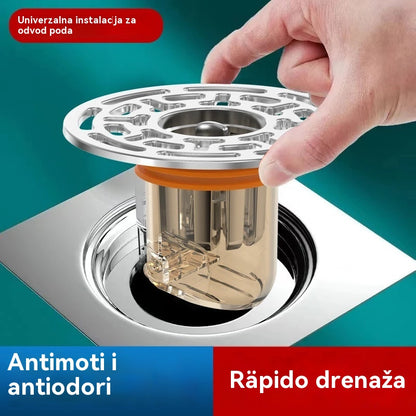 🔥【Kupite jedan, dobijte jedan gratis】✨Univerzalna jezgra za odvodnju poda protiv neugodnih mirisa s velikom saćastom pločom