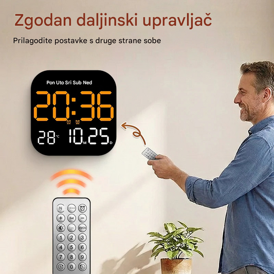 🛏️ Digitalni sat za dom i ured – nježno buđenje, oprostite se od bučnih alarma! Podesiva svjetlina, tih rad noću. Prikazuje i temperaturu. 🌙