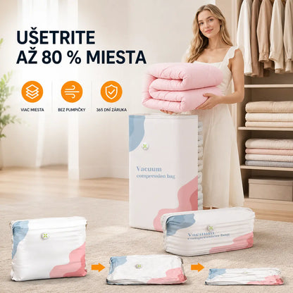 🧳 5 položiek 💨 Veľké stlačiteľné vákuové úložné vrecká: Nie je potrebné žiadne vzduchové čerpadlo, nepriepustné, ideálne na úsporu miesta v kufri a doma ✈️