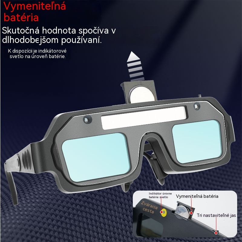 💥🔥🕶️Zváračské okuliare s automatickým stmievaním, dvojitá ochrana proti oslneniu a UV žiareniu