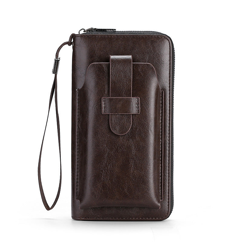💼【Compra 1, llévate 1 gratis】Cartera multifuncional para hombre de cuero genuino hecha a mano de nuevo estilo