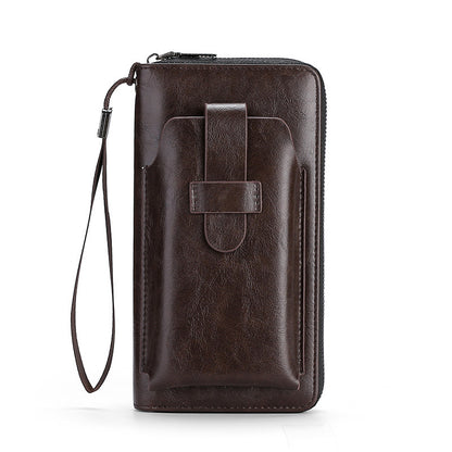 💼【Compra 1, llévate 1 gratis】Cartera multifuncional para hombre de cuero genuino hecha a mano de nuevo estilo