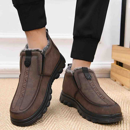 🔥【39-44】Zapatos casuales cálidos para hombre, punta redonda, cálidos, cómodos, antideslizantes y duraderos
