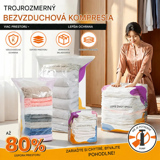 ⏳ Časovo obmedzená špeciálna ponuka 🔥【Balenie 4 ks】Vákuové kompresné vrecká (pumpa nie je súčasťou balenia), prachotesné úložné vrecká
