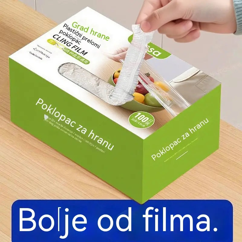 Izuzetno debele, pakiranje od 4 kutije (400 komada) – 25 € – Antibakterijske elastične navlake za hranu; jednokratne vrećice prikladne za hranu, za čuvanje u kuhinji ili hladnjaku.