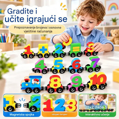 🔥Kupite 1, dobijte 1 gratis🔥2 kompleta 🚂 Dječji magnetski vlak s brojevima | Edukativna i zabavna igračka za slaganje