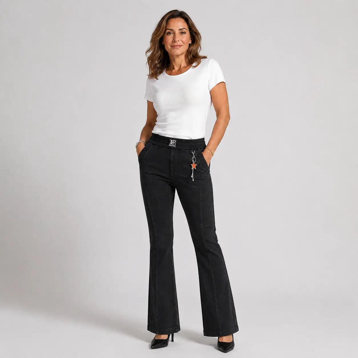 👖【M-4XL】Dámske strečové džínsy s vysokým pásom