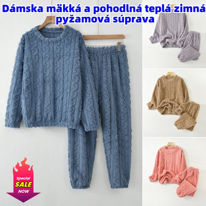 🌺【45-90kg】💥 Dámska mäkká a pohodlná teplá zimná pyžamová súprava – Univerzálna veľkosť, ideálna na chladné noci, kvalitný materiál, jemná na dotyk, skvelý darček