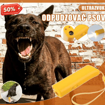🐕【50% zľava】LED ultrazvukový jednohlavý tréner psov, prenosný tlmič štekania, odpudzovač psov vo vonkajšom prostredí.