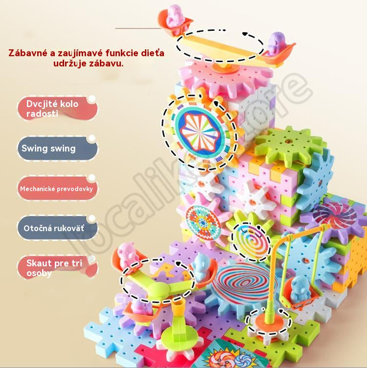 🔥【Horúci predaj 50% zľava】🔥Elektrické stavebné kocky ★Rotujúca hračka ✨Puzzle s veľkými časticami 🌈Neustále sa meniaci detský raj