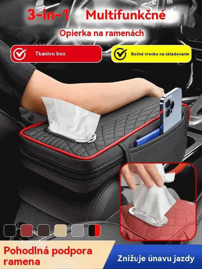 🚗🔥 【Časovo obmedzená zľava -50%】Multifunkčný 3-v-1 kožený box na lakťovú opierku do auta