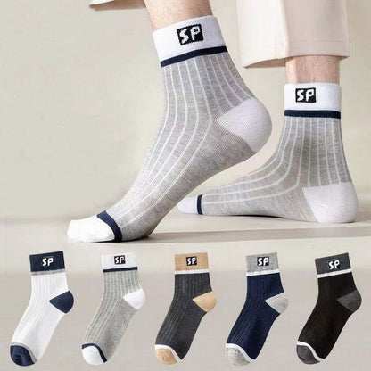 😍🧦 【Compra 5 y llévate 5 gratis】 2025 nuevos calcetines desodorantes de algodón absorbentes para hombre