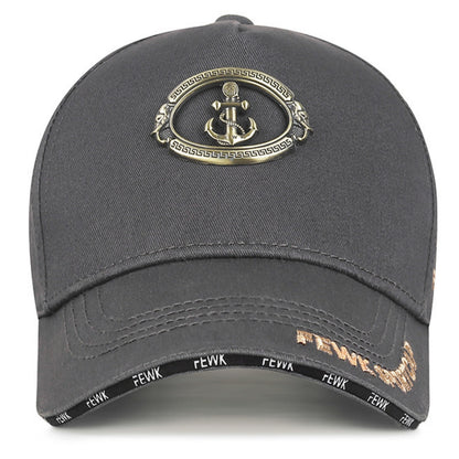 30% OFF🧢☀️🔥Compra 1 y recibe 2 gratis🔥Gorra de béisbol original con logo metálico Anchor, gorra de protección solar con cinco paneles y visera alta