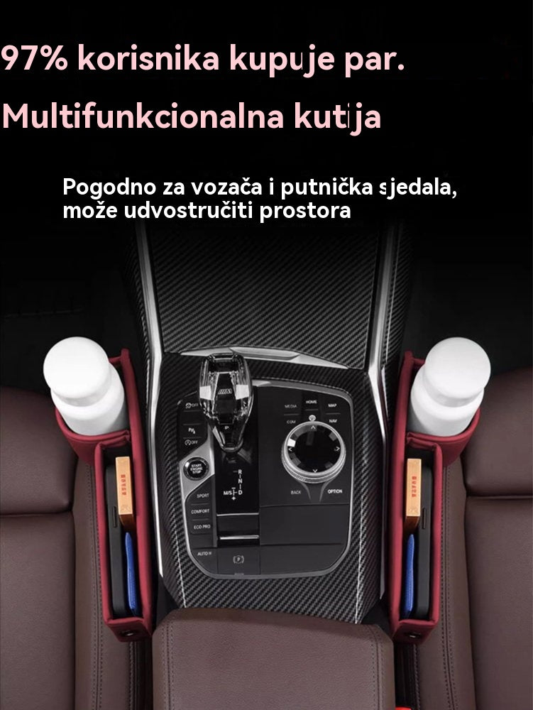 🚗🔥【Vruće prodavani proizvodi】🌟Auto organizer za prazninu sjedala – više prostora bez nereda, Uredite interijer auta uz funkcionalni organizer sjedala