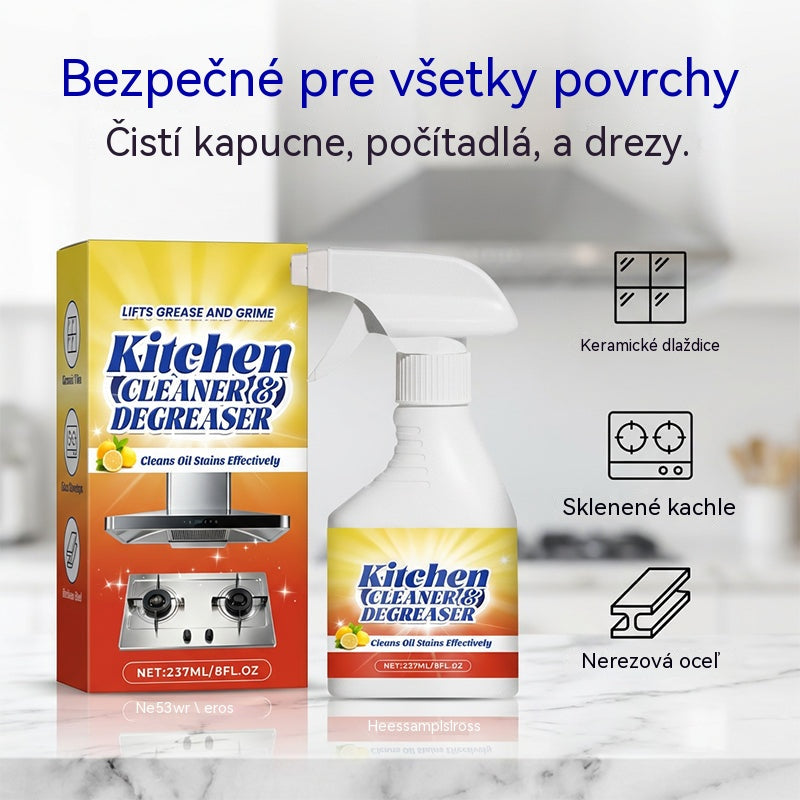 🍋【50% zľava】Silný čistič kuchyne a odmasťovač v spreji – čisté sporáky, digestory a pracovné dosky bez námahy, rýchlo odstráni pripálený olej a nečistoty