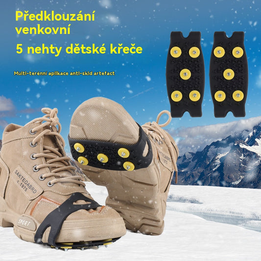 👴🚶🏔️Kúpte 4 a získajte 4 zadarmo🔥Neviditeľné 5-zubové protišmykové popruhy na mačky, outdoorové mačky, vhodné na turistiku v snehu, horolezectvo, lezenie po skalách a zimné ľadové povrchy, nevyhnutnosť pre seniorov.(8 položiek)