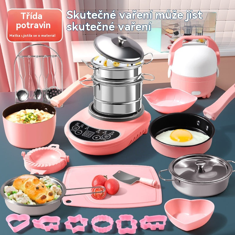 🔥 50% zľava! 🎁 👩‍🍳🍳 Kuchynský set pre mini kuchyňu – Skutočný zážitok z varenia pre malých kuchárov!  Rozvíja kreativitu a zručnosti v kuchyni pre deti! 🎉
