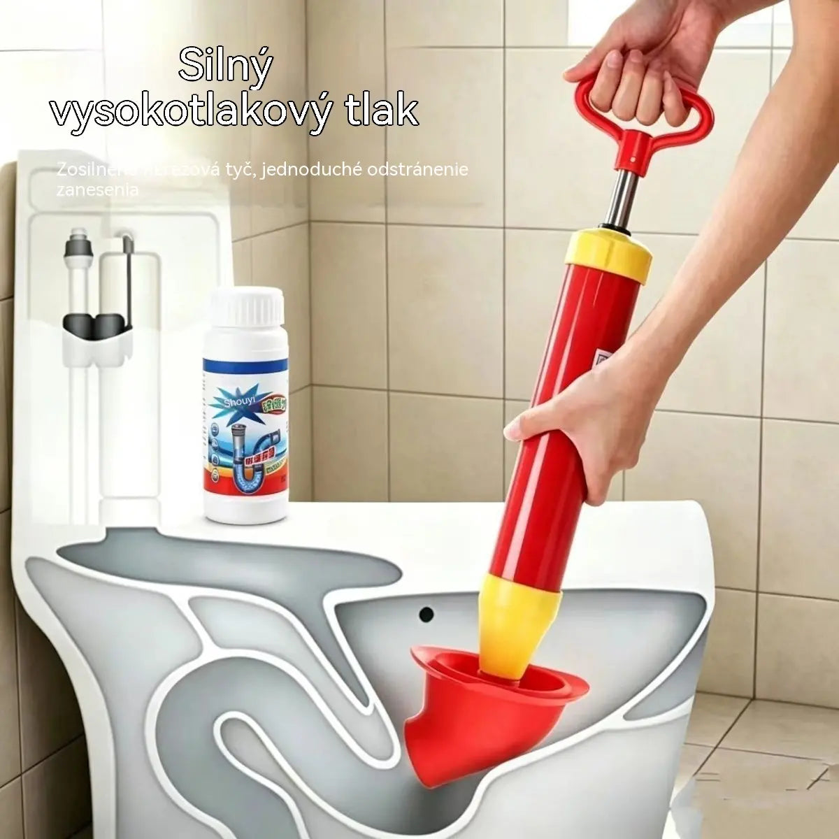 🚽 Odvzdušňovač odtokov s tlakovým vzduchom do kúpeľne a kuchyne 💨