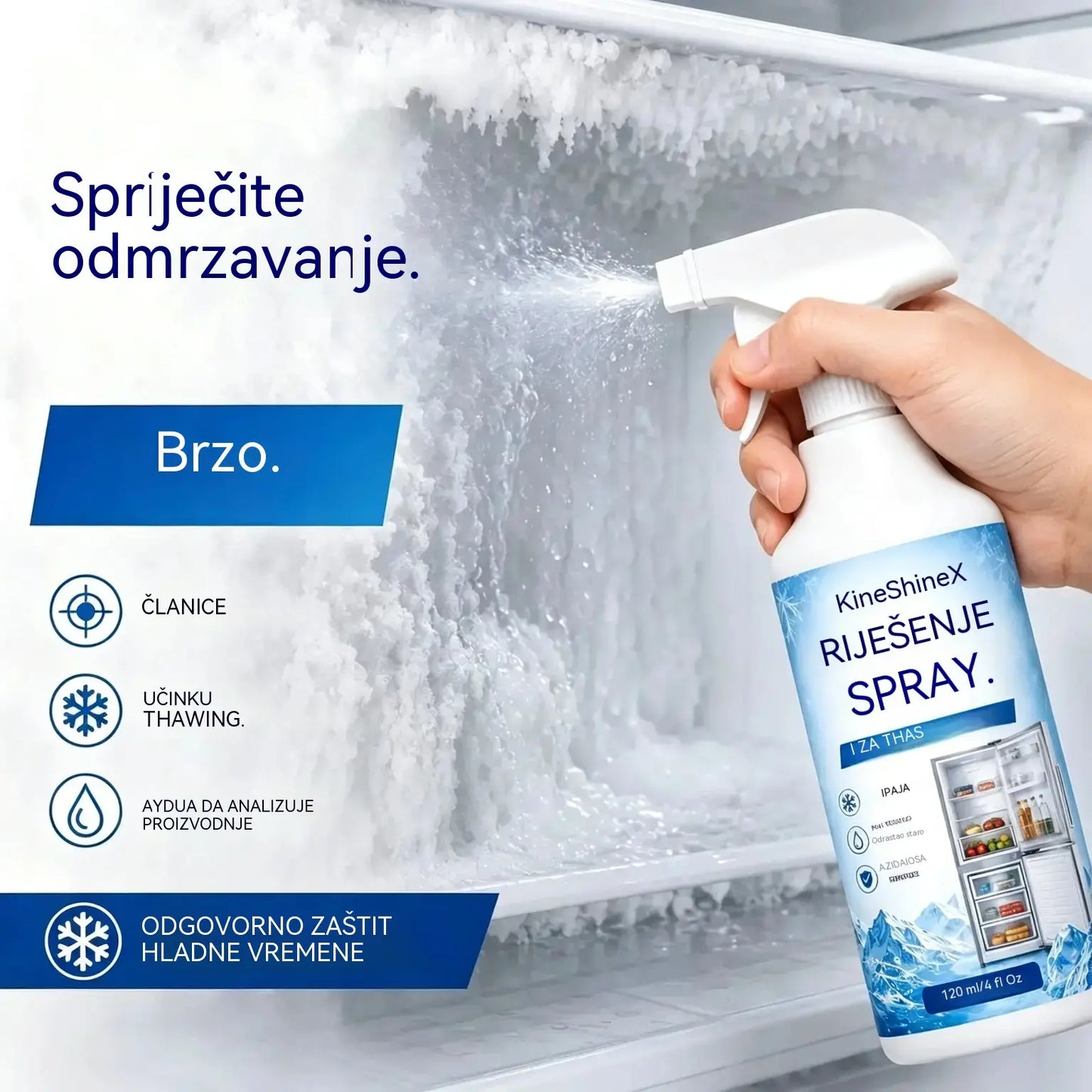 🔥❄️ Novi sprej za odmrzavanje iz 2026. 🧡 Brzo uklanja mraz iz hladnjaka