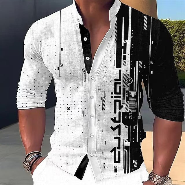 🔥【S-6XL】👔Pánska módna košeľa s potlačou – priedušná a pohodlná, voľný strih, dobrá kvalita