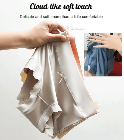 🔥🌟🩲 Komplet 6 kosov ženskega spodnjega perila – Izdelano iz hladne svile, brez šivov, antibakterijsko in izjemno udobno. (Za velikosti 40–75 kg)