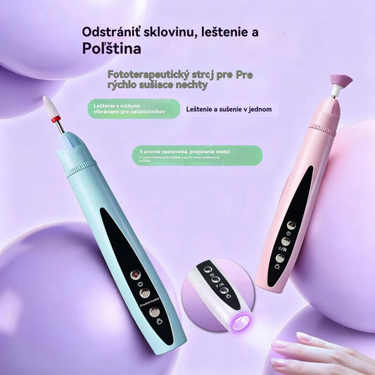 💅✨Prenosná elektrická brúska na nechty 2 v 1 s UV lampou