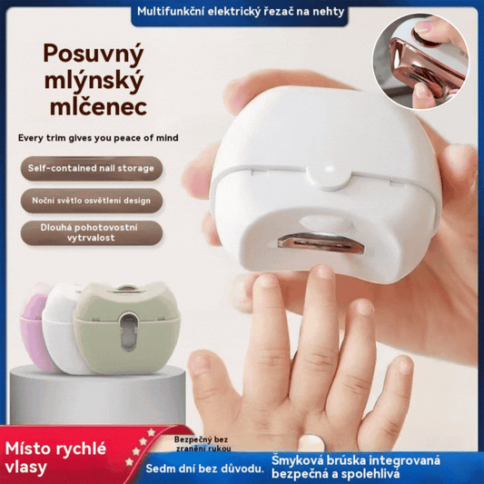 【✨Kúpte 1 a získajte 1 zadarmo】Inteligentné elektrické klieštiky na nechty s funkciou proti zovretiu, brúsenia nechtov, osvetlenia a leštenia