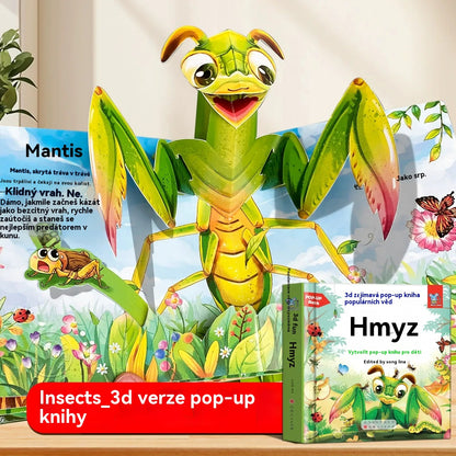 📖✨【1 kus, 4 témy na výber】Interaktívna 3D priestorová kniha pre deti – objavte zvieratá pri každom otočení stránky.