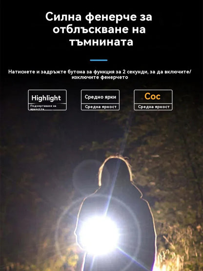 🎁 【Най-продаваните нови продукти】 🔦 2-в-1 фенерче за самозащита с дъга | Защита от агресори, зареждаемо и многофункционално! 🛡️💪