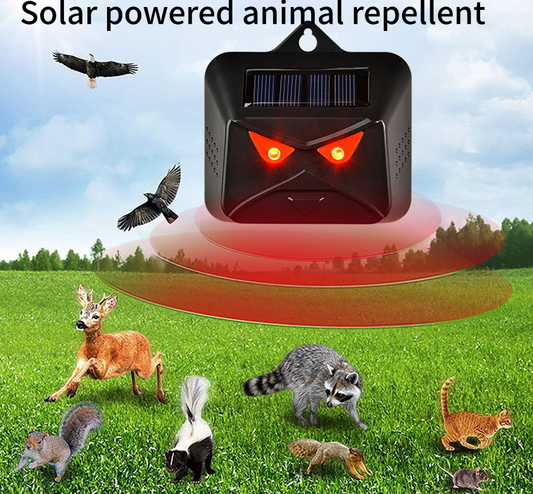 🔥🔥Respingător solar pentru animale cu lumină roșie care clipește pentru a respinge animalele 