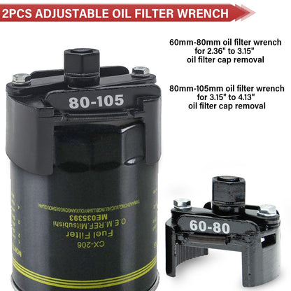 🔥【60-105 mm】🚗Ključ za uklanjanje automobilskog filtera u obliku slova U s podesivim mehanizmom