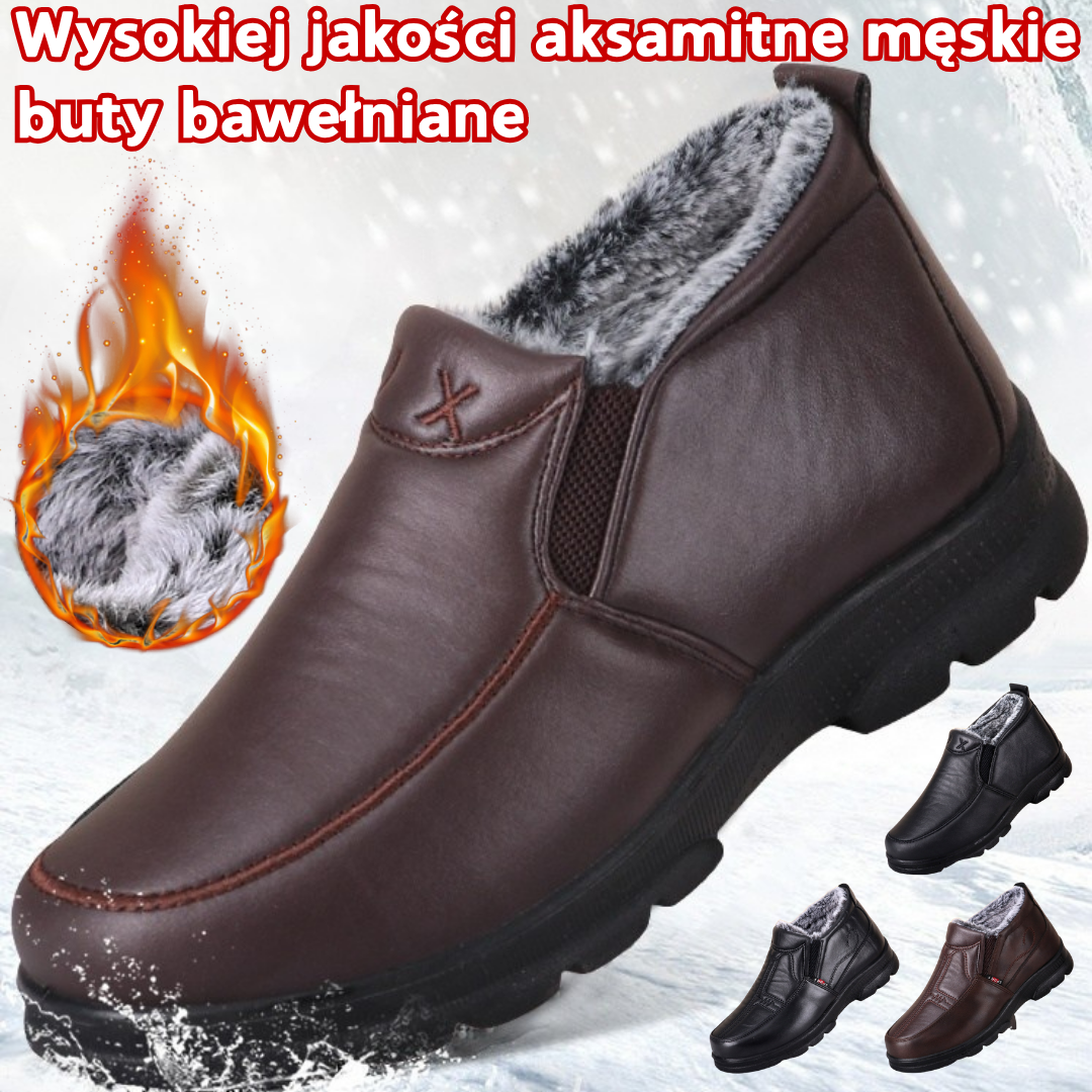 🏃‍♂️🌞Skorzystaj z promocji i ciesz się ciepłem tej zimy❗❗【39-44】Zimowe męskie buty z grubej skóry, ocieplane, z miękką podeszwą i dodatkową warstwą ciepła