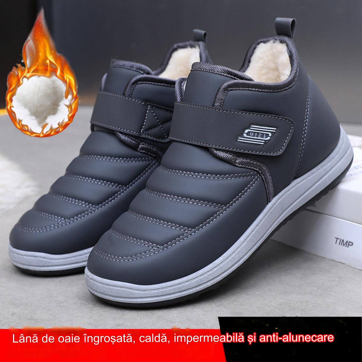 【50%OFF】【39-44】🔥2025 Nuevo estilo de invierno más zapatos de hombre impermeables y antideslizantes de terciopelo y cuero genuino engrosado