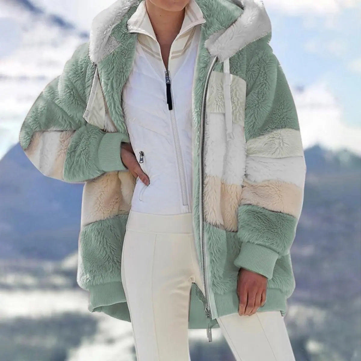 ☃️Limitovaná ponuka 35%❄️【S-5XL】Nová dámska zimná bunda 2026, hrubá s plyšovými pruhmi